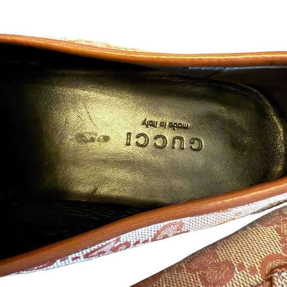 Gucci New Jordaan GG Supreme Monogram Canvas Loafer Beige  EU 37.5 US 7.5 - Picture 9 of 11